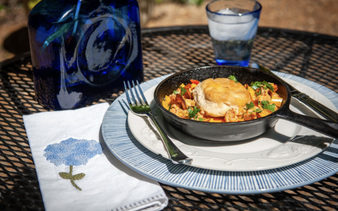 BISCUITS WITH CREAMY CRAWFISH SAUCE