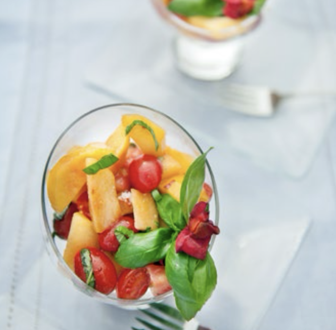 SUMMER PEACH AND TOMATO SALAD